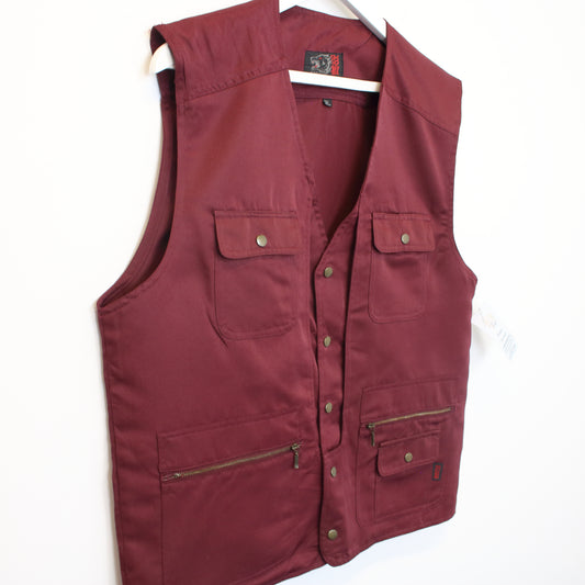 Vintage Unbranded vest in burgundy. Best fits XL