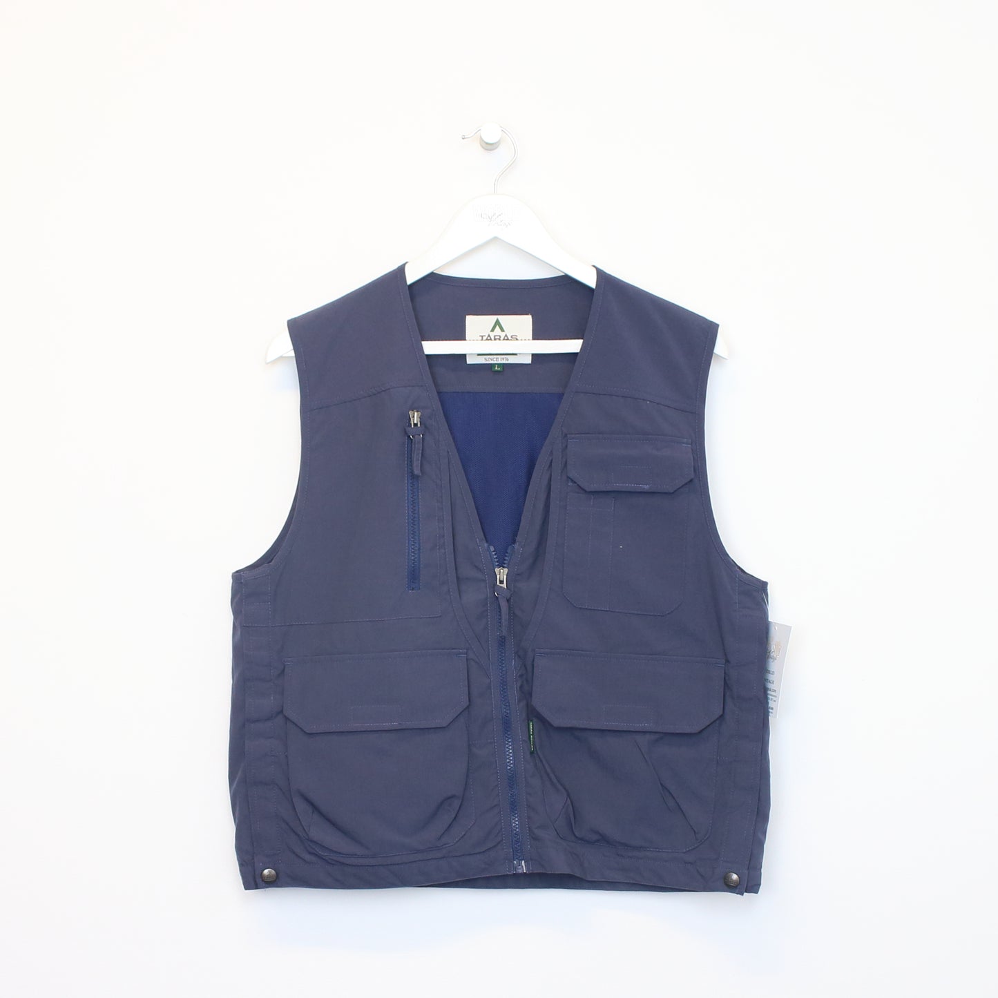 Vintage Taras Boulba vest in blue. Best fits L