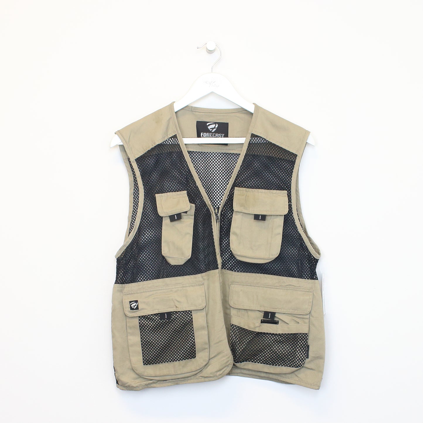 Vintage Forecast mesh vest in black and brown. Best fits L