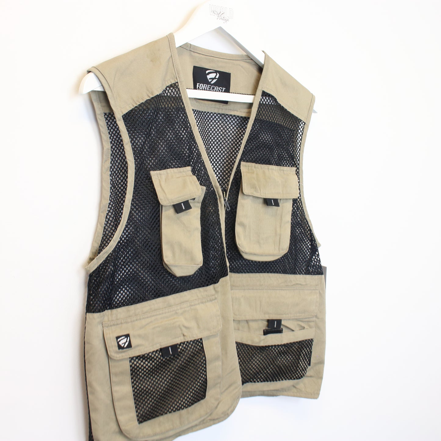 Vintage Forecast mesh vest in black and brown. Best fits L