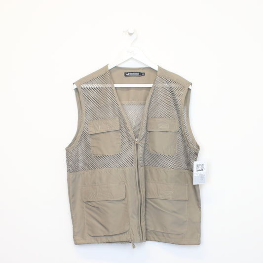 Vintage Robher mesh vest in brown. Best fits L