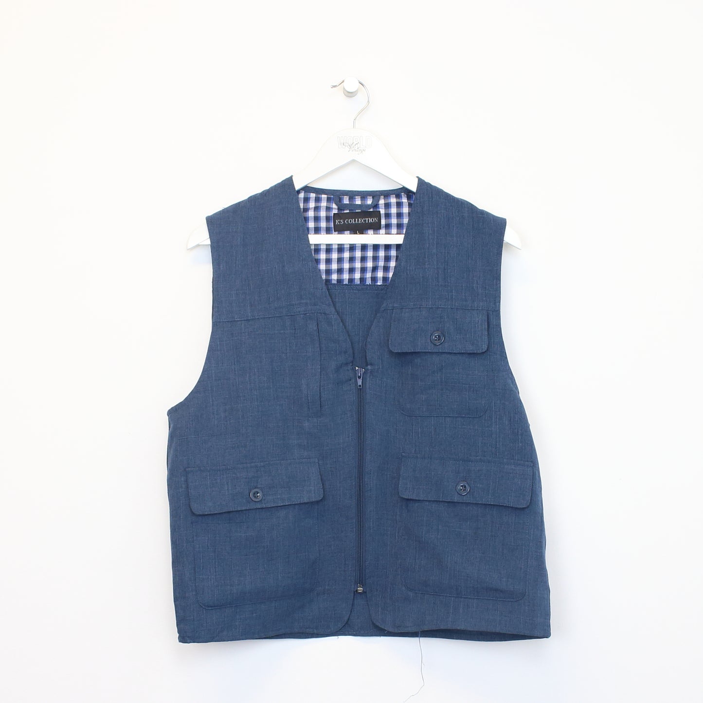 Vintage K's Collection vest in blue. Best fits L