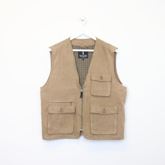 Vintage Nicole St Gilles vest in beige. Best fits L