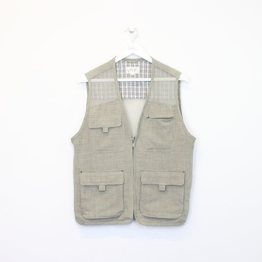 Vintage Live Up vest in beige. Best fits L