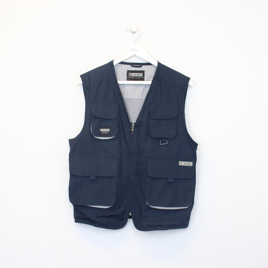 Vintage Old Carl's vest in blue. Best fits M