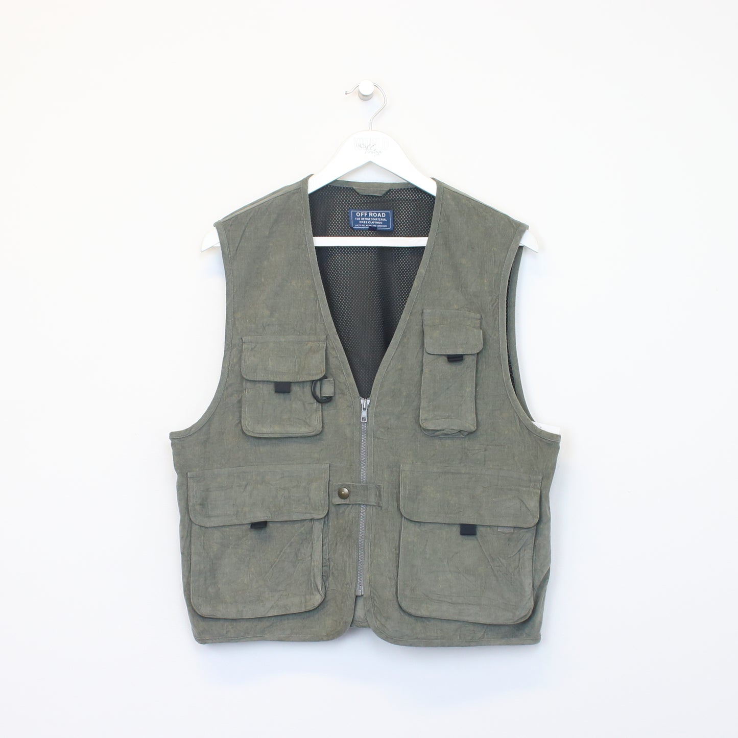 Vintage Off Road vest in grey. Best fits M