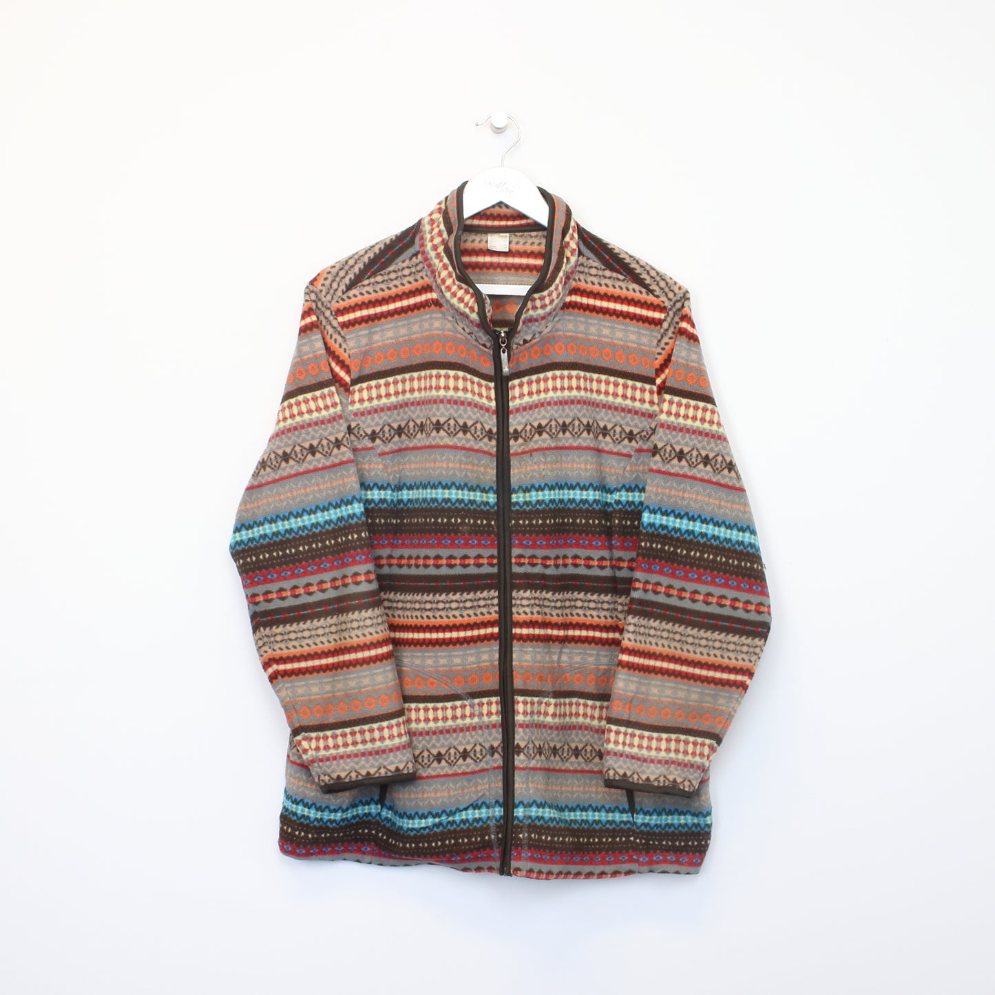 Vintage Unbranded crazy fleece in multi colour. Best fits L