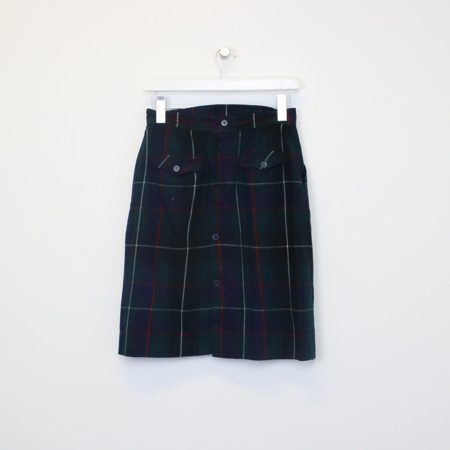 Vintage Blues skirt in green and navy. Best fits W27