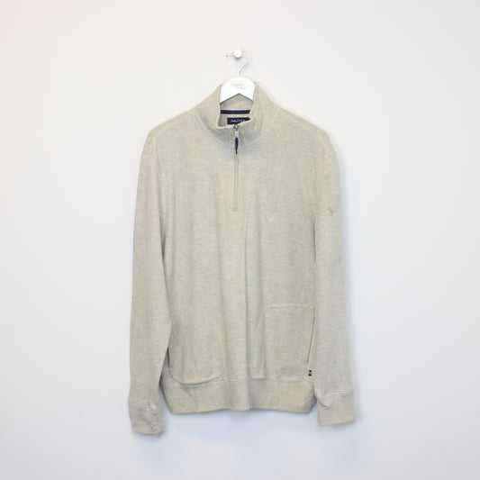 Vintage Nautica quarter zip sweatshirt in grey. Best fits L