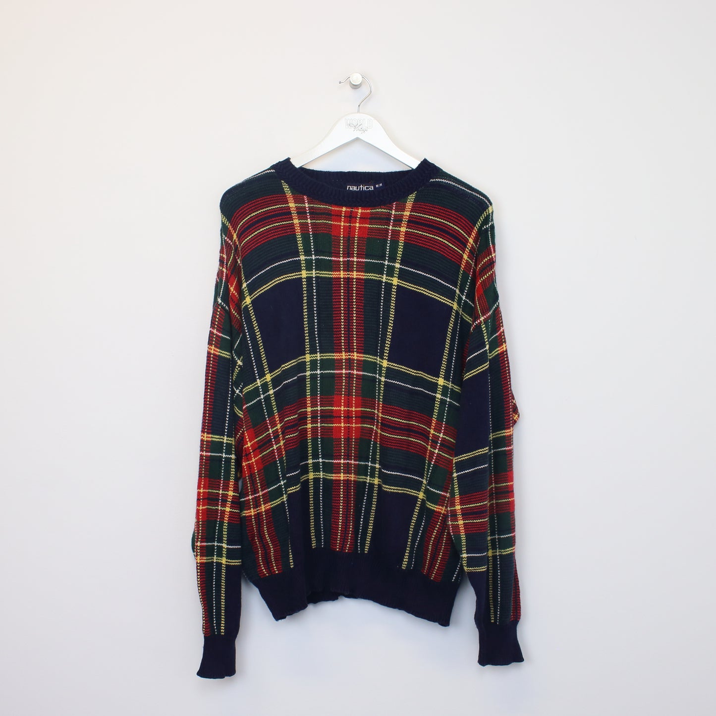 Vintage Nautica knitted sweatshirt in multi colour. Best fits L