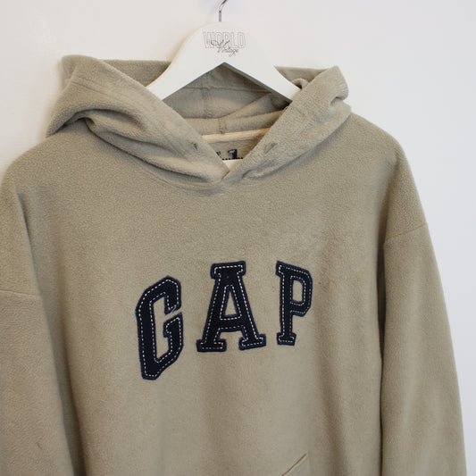 Vintage GAP hooded fleece in beige. Best fits M