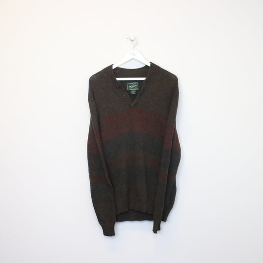 Vintage Woolrich knitted sweatshirt in Brown. Best fits L