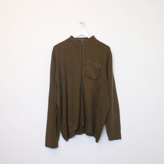 Vintage Woolrich zip up sweatshirt in Brown. Best fits M