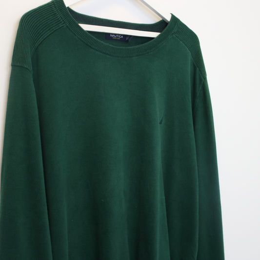 Vintage Nautica knitted sweatshirt in green. Best fits L