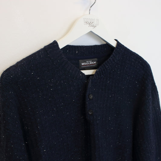 Vintage Woolrich knitted sweatshirt in navy. Best fits L