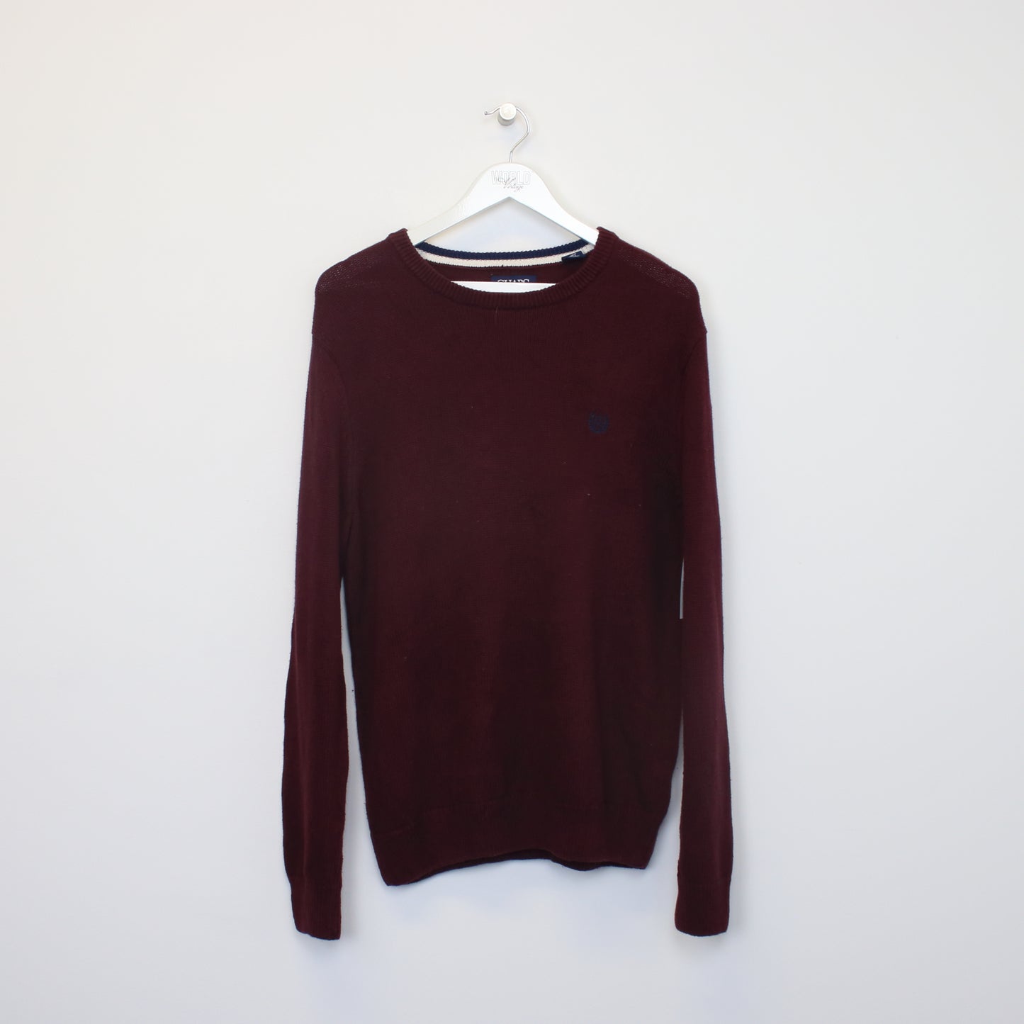 Vintage Chaps knitted sweatshirt in burgundy. Best fits M