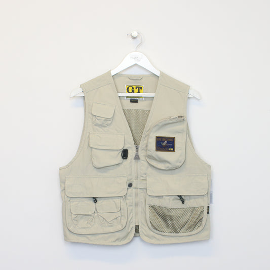 Vintage George Thomas Hawkins vest in beige. Best fits M