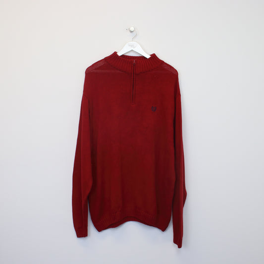 Vintage Chaps knitted sweatshirt in red. Best fits XXL