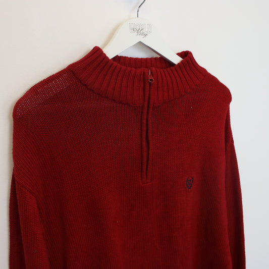 Vintage Chaps knitted sweatshirt in red. Best fits XXL