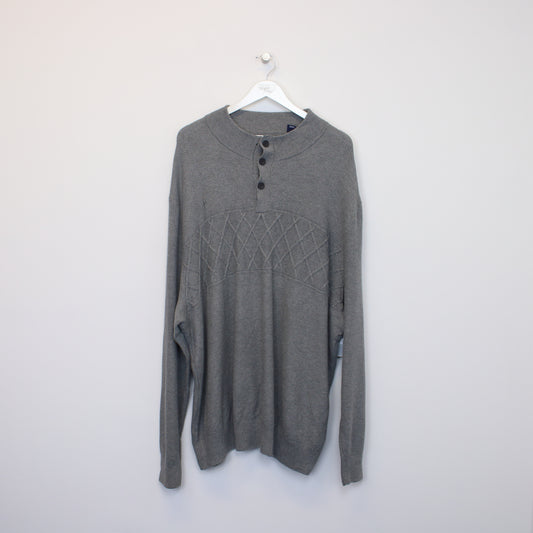 Vintage Chaps knitted sweatshirt in grey. Best fits XXL