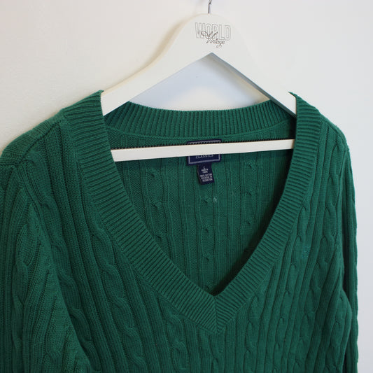 Vintage Chaps knitted sweatshirt in green. Best fits S