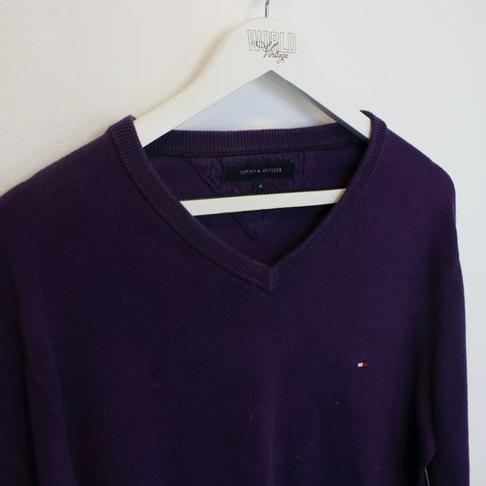 Vintage Tommy Hilfiger knitted sweatshirt in purple. Best fits L