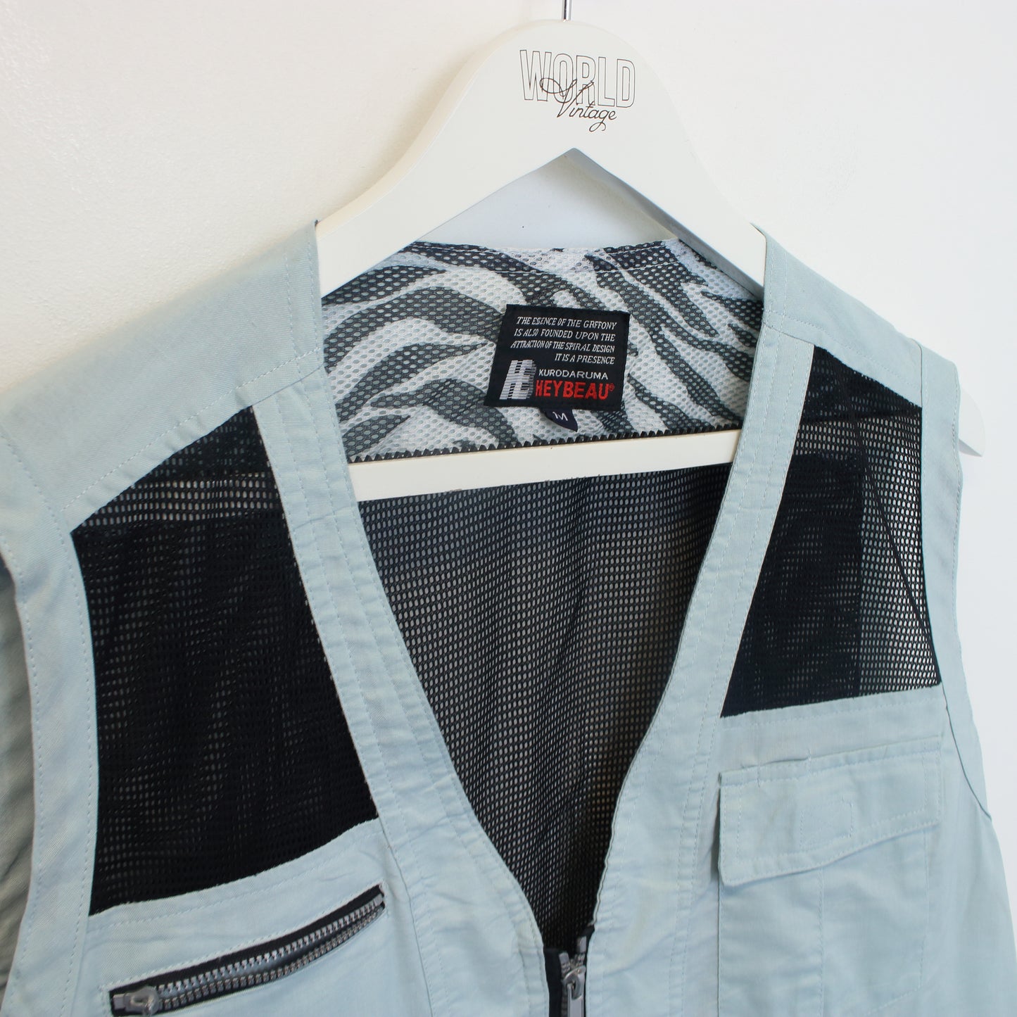 Vintage Heybeau vest in blue. Best fits M