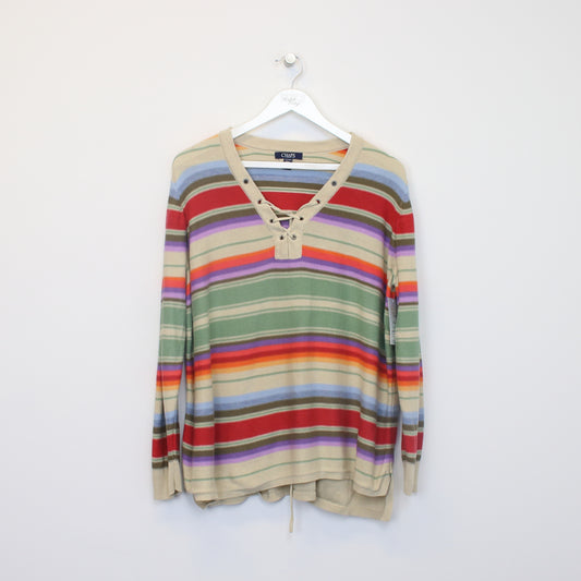 Vintage Chaps knitted sweatshirt in multi colour. Best fits L