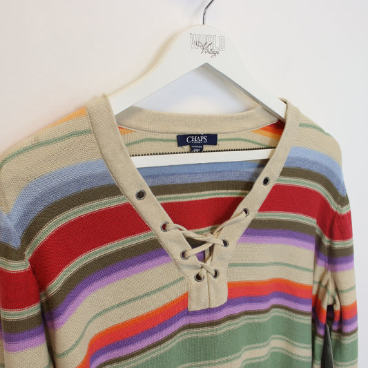 Vintage Chaps knitted sweatshirt in multi colour. Best fits L