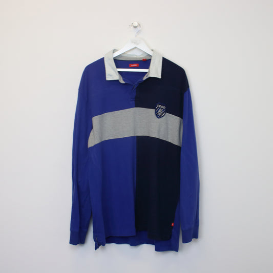 Vintage Izod rugby shirt in Blue and black. Best fits XL