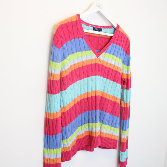 Vintage Women's Chaps striped Multicolour knit sweatshirt. Best fits L