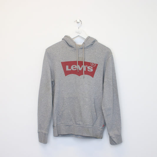 Vintage Levi's spell out hoodie in grey. Best fits S