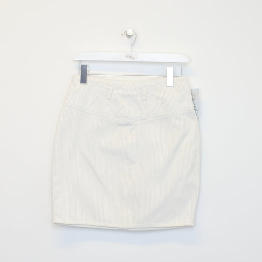 Vintage Gazebo corduroy skirt in white. Best fits S