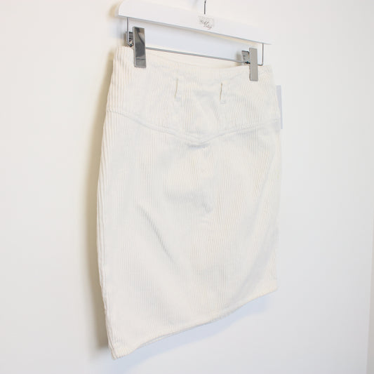 Vintage Gazebo corduroy skirt in white. Best fits S