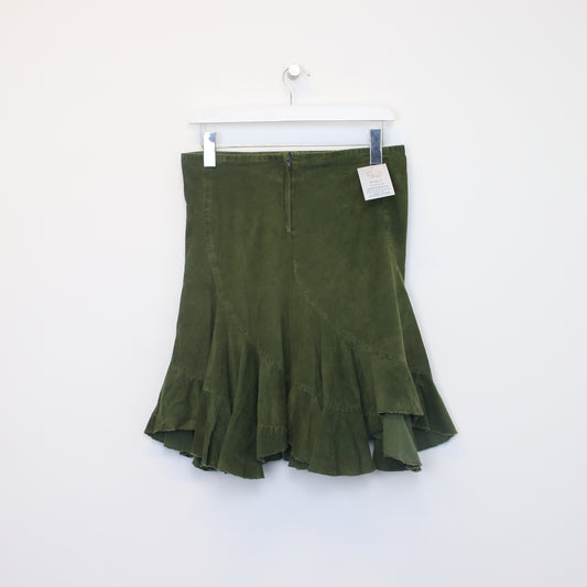 Vintage Unbranded corduroy skirt in green. Best fits W28