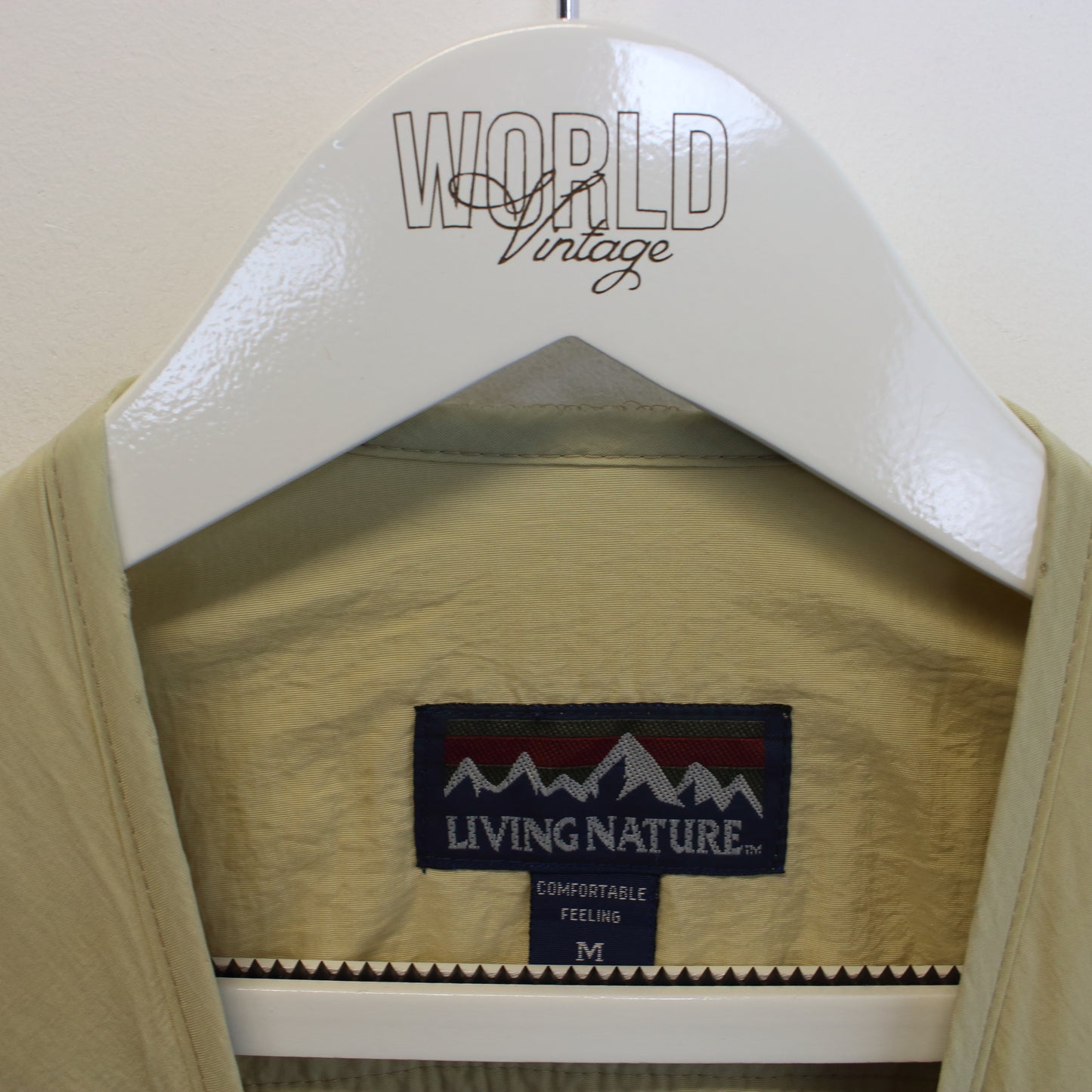 Vintage Living Nature vest in beige. Best fits M