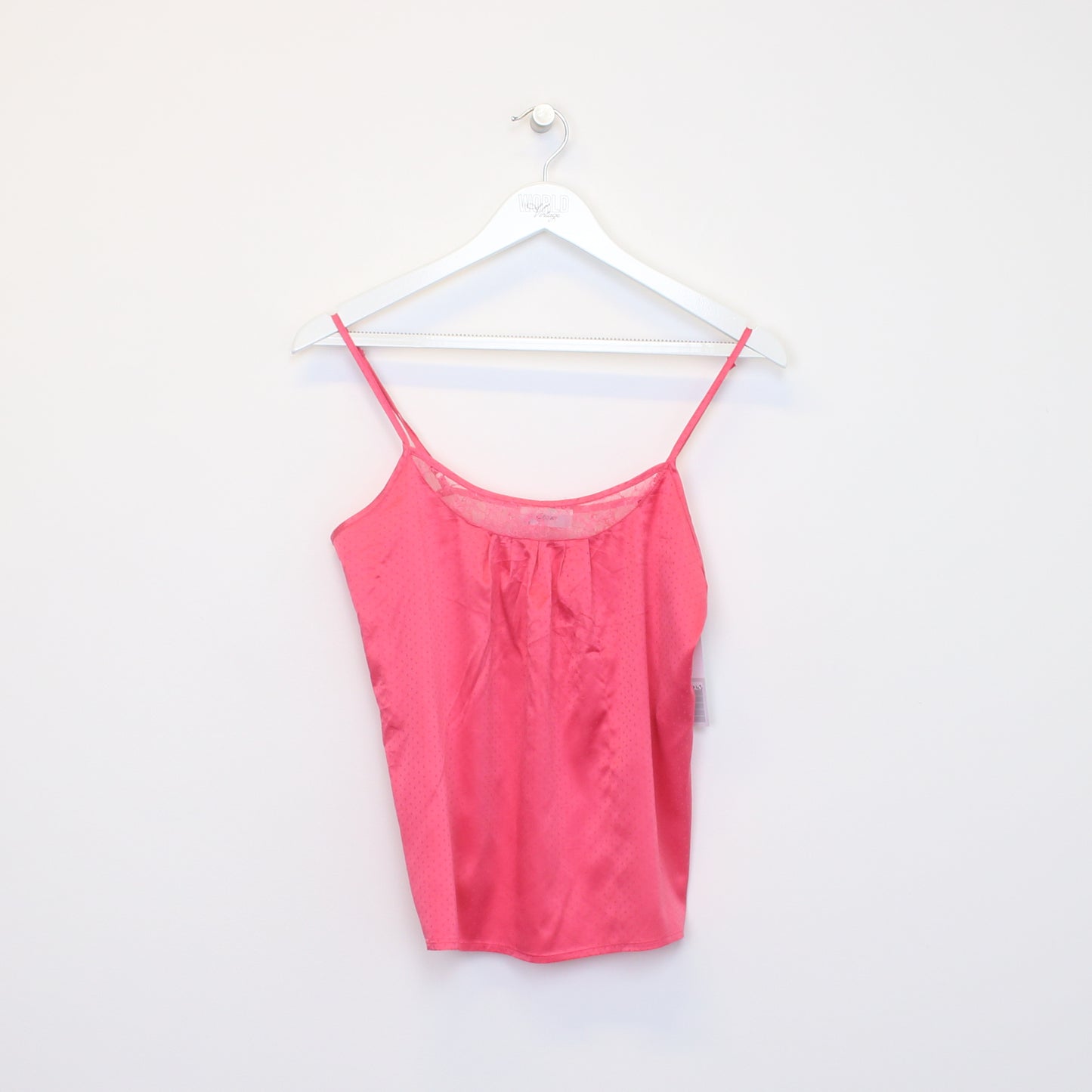 Vintage women's Etam cami in pink. Best fits M