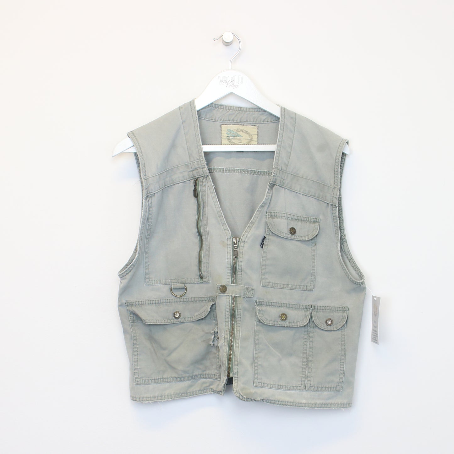 Vintage Mr Globar vest in beige. Best fits M