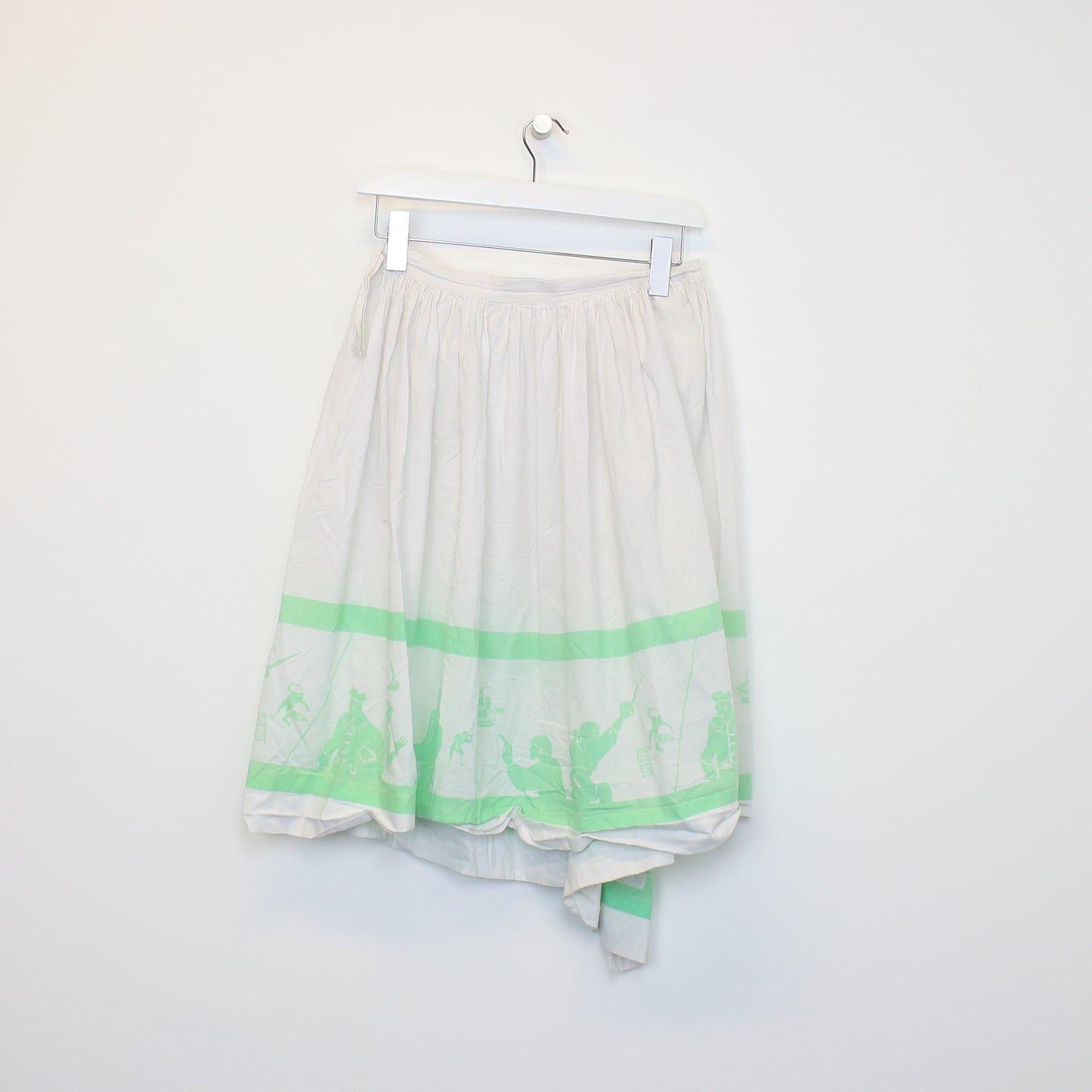 Vintage Garbo wrap skirt in white. Best fits M