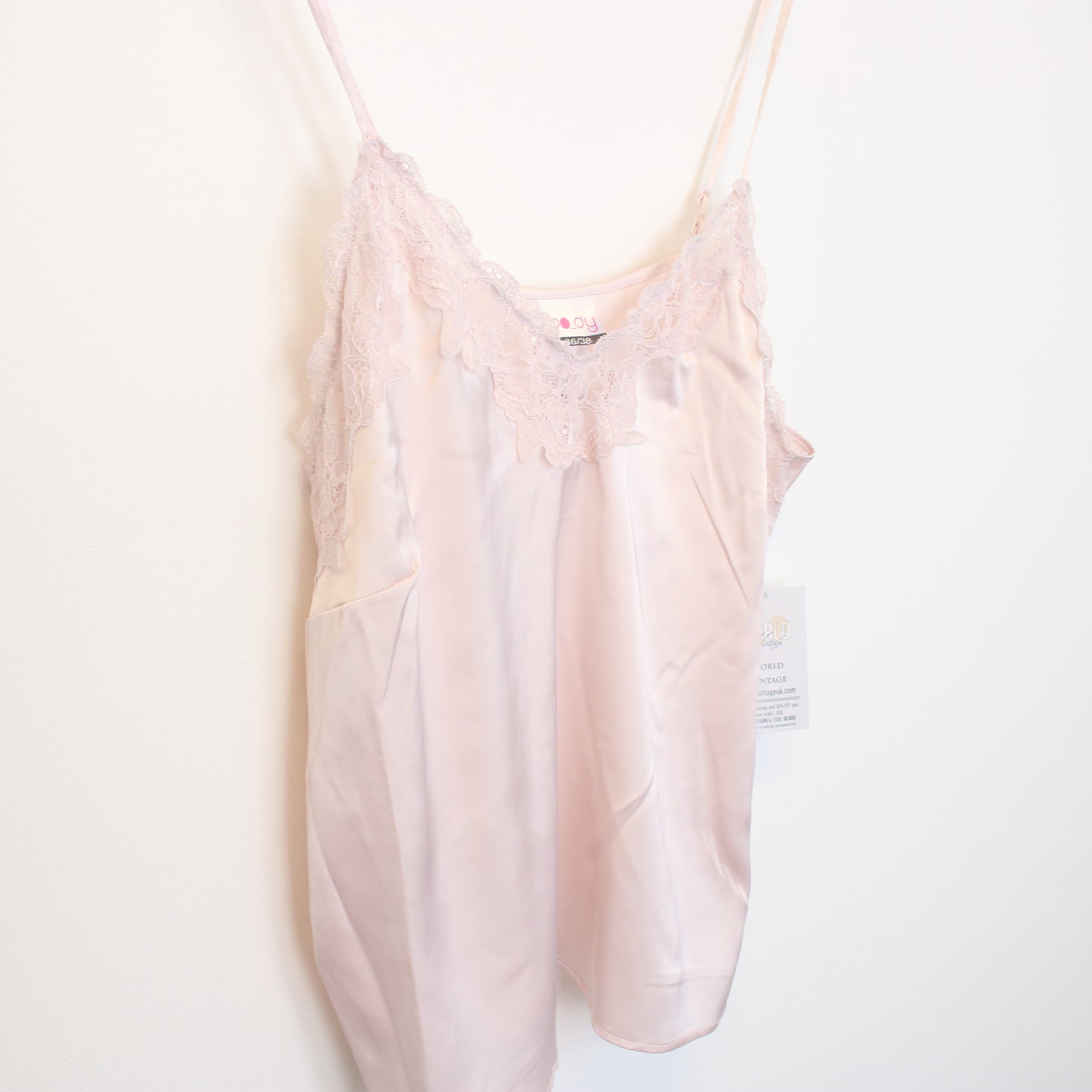 Vintage women's Body cami in Pink. Best fits M