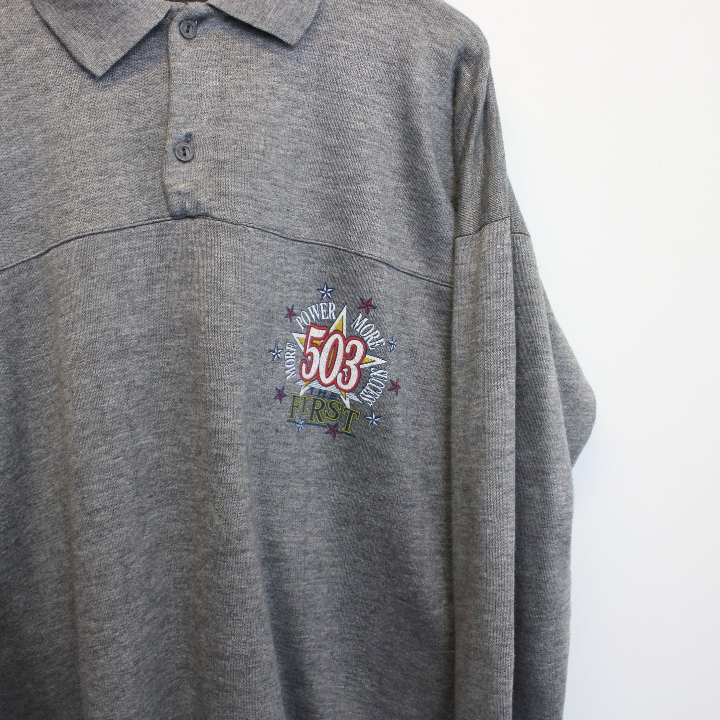 Vintage Unbranded collared sweatshirt in Grey. Best fits XL