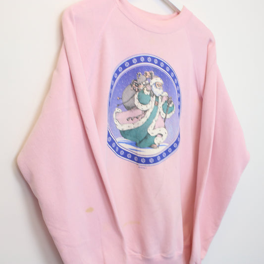 Vintage Unbranded sweatshirt in Pink. Best fits L