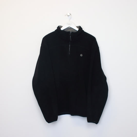 Vintage Nautica quarter zip fleece in black. Best fits L
