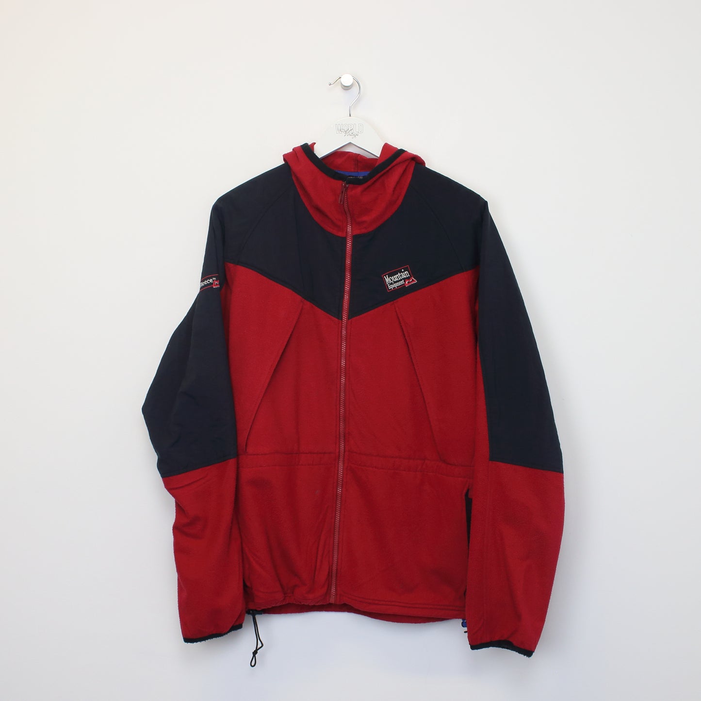 Vintage Mountain Equipment fleece in red. Best fits L