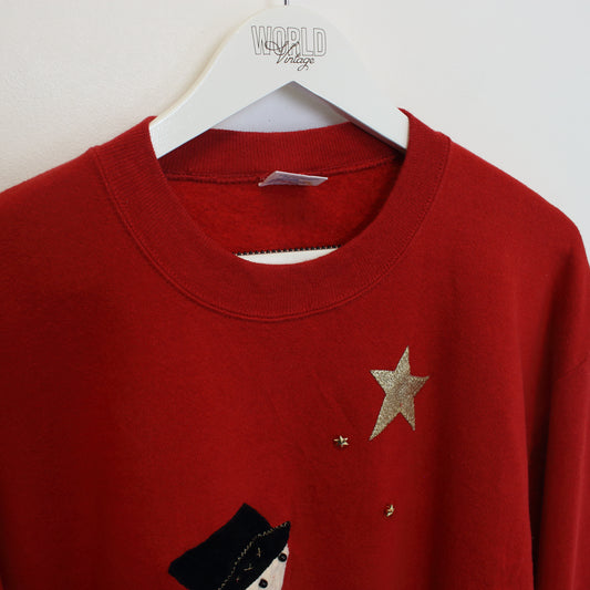 Vintage Jerzees sweatshirt in red. Best fits L