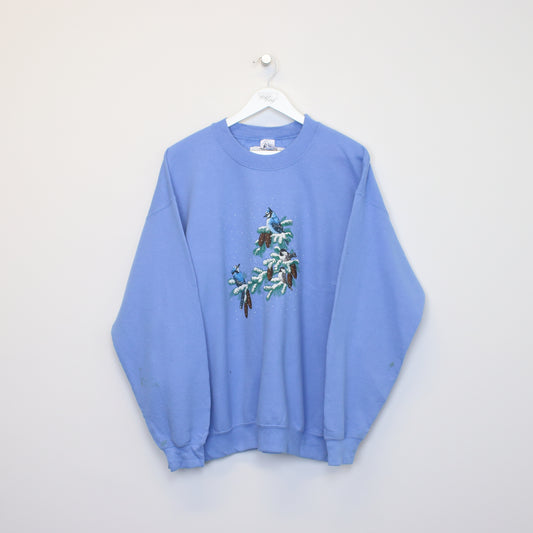 Vintage Gildan sweatshirt in blue. Best fits L