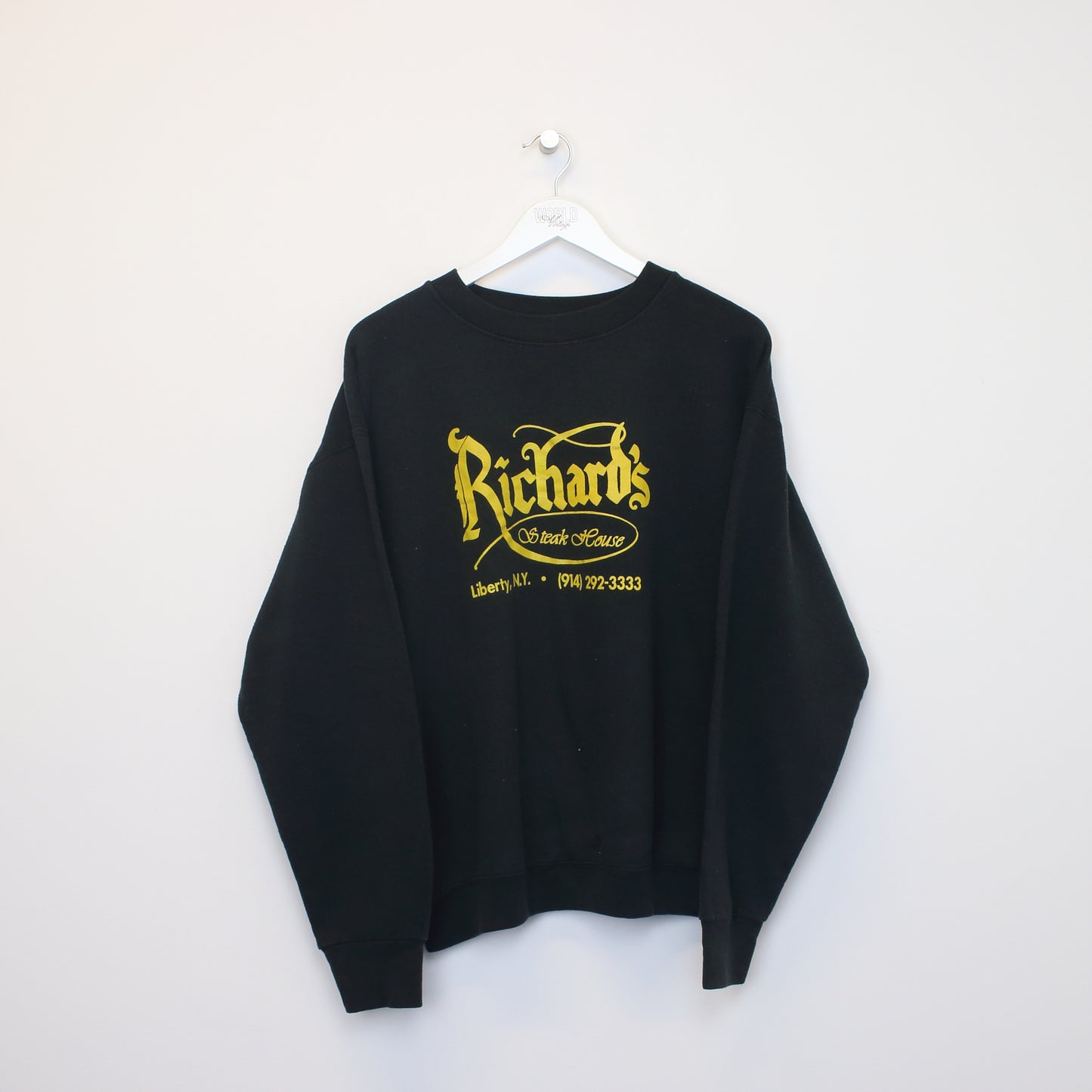 Vintage Fruit of the Loom sweatshirt in black. Best fits XL