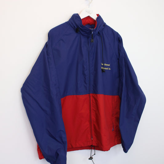 Vintage Signature crazy jacket in red and blue. Best fits XL