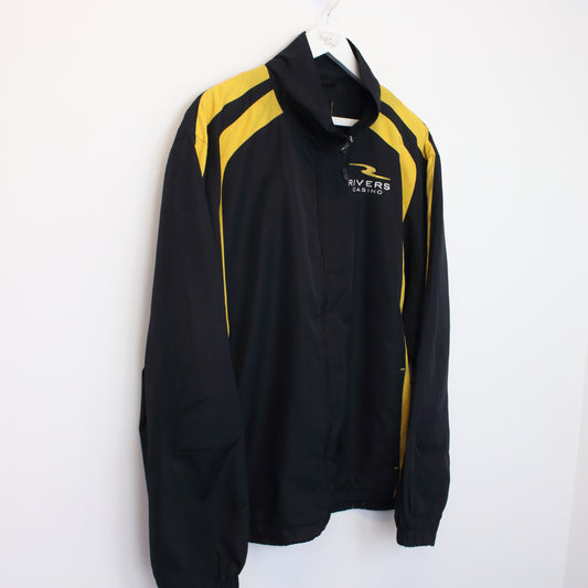 Vintage Rivers Casino crazy jacket in black and yellow. Best fits XL