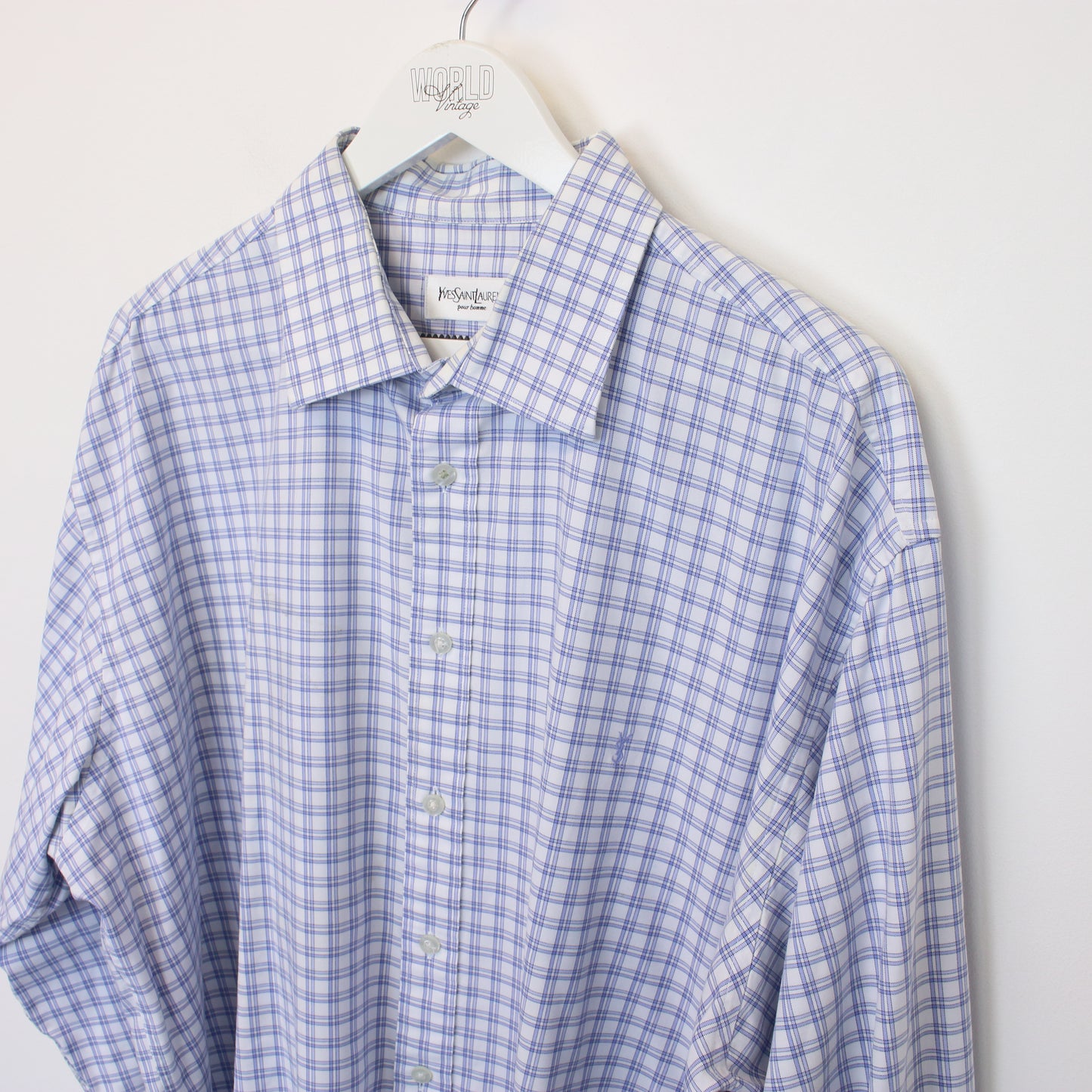 Vintage Yves Saint Laurent shirt in blue. Best fits XL